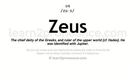 zeus pronunciation|adjectives to describe zeus.